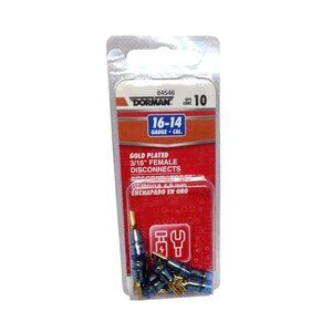 Gold-Plated 3/16" Female Disconnects 16-14 Gauge